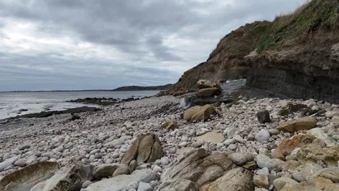 Jurassic Coastline Stock Footage 266554707