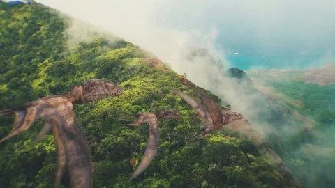 Jurassic flydragon (Eudimorphodon) Animation Stock Footage 100380435