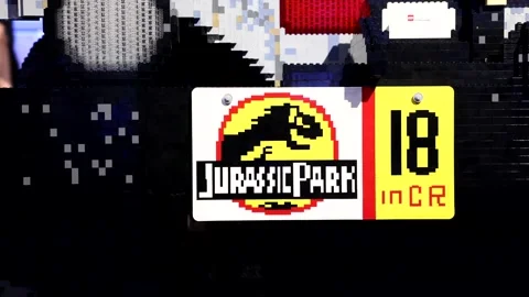 Jurassic World by Brickman exhibition Stock Footage 243372004