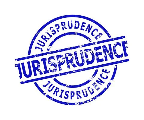 JURISPRUDENCE Blue Round Corroded Stamp Seal 스톡 일러스트