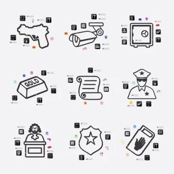 Jurisprudence infographic Stock Illustration