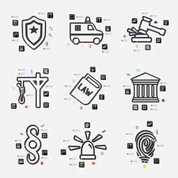 Jurisprudence infographic 스톡 일러스트