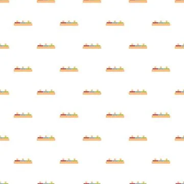 Jury box bench flat vector pattern イラスト素材