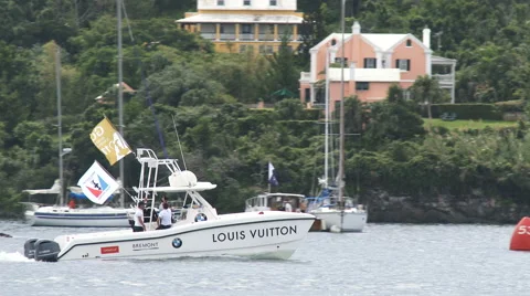 Jury's boat navigates in Bermuda Stock Footage 60079440