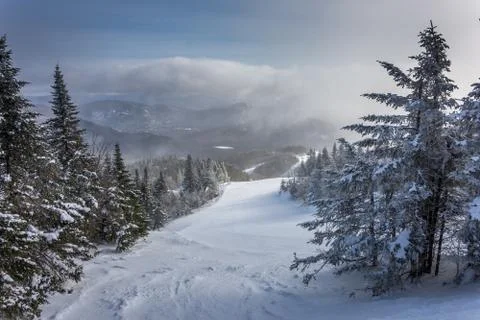 Just another day having fun skiing Stock Photos