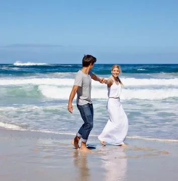 Just another day in paradise when were together. a happy young couple enjoying a Fotos Stock