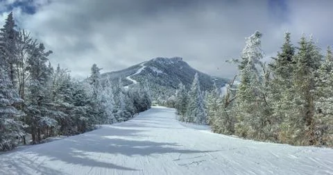Just another day skiing in the mountain Stock Photos