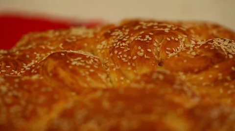 Just baked homemade bread Stock Footage 54430728