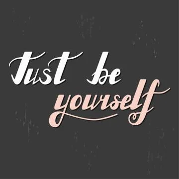 Just be yourself. Stock Illustration