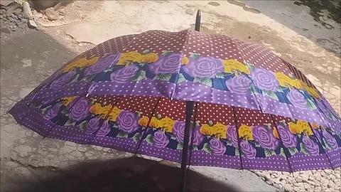 Just bought an umbrella Stock Footage 293270879