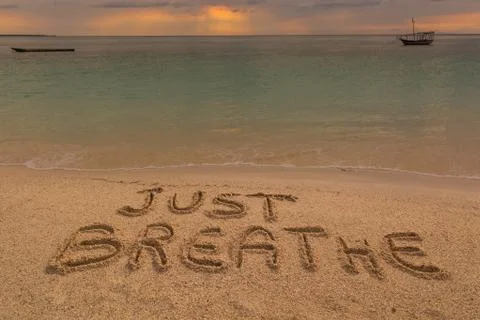 Just breathe write 写真素材