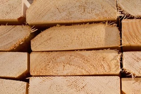 Just Cut Pine Planks Stock Photos
