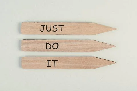 Just do it, coaching concept, motivation and education, time to start, enc... 写真素材