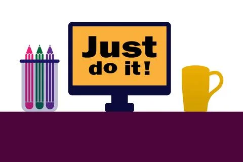 Just do it Illustrazione stock