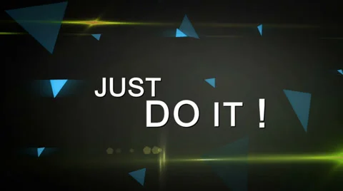 Just Do It ! Looping Animation Stock Footage 37353053