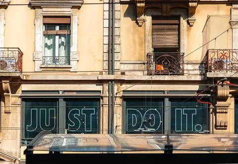 Just do it - slogan of a Nike company Stock Photos