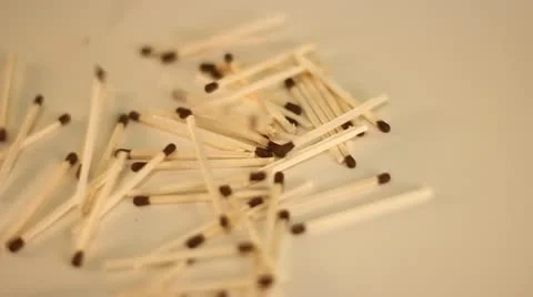 Just a falling matches. Stock-Footage 11131107