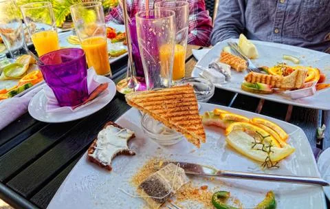 Just finished a brunch Stock Photos