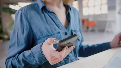 Just finished use smartphone and start using laptop living in technology era Stock Footage 103285667