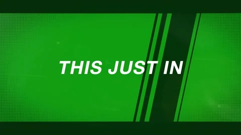 This just in graphic in green. Stock Footage 159083572
