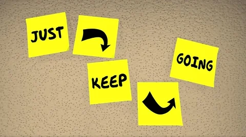 Just Keep Going Progress Move Forward Achieve Goal Stock Footage 61093385