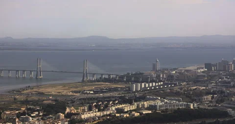 Just before landing in Lisbon, 4K Stock Footage 221273116