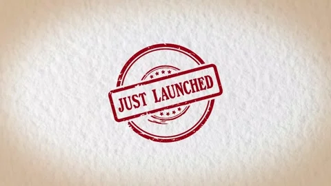 JUST LAUNCHED stamp style word Stock Footage 319486170