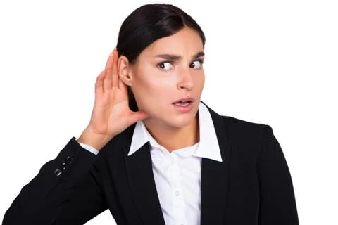 Just listen! Stock Photos