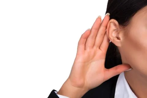 Just listen! Stock Photos