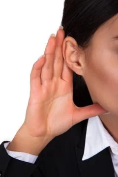 Just listen! Stock Photos