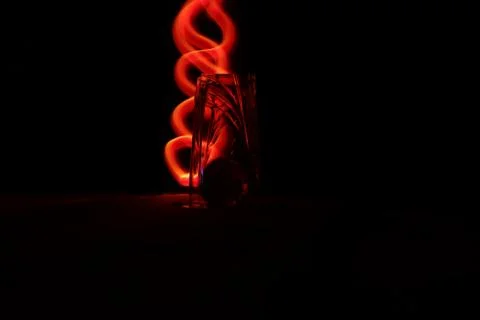 Just make design through light painting Stock Photos