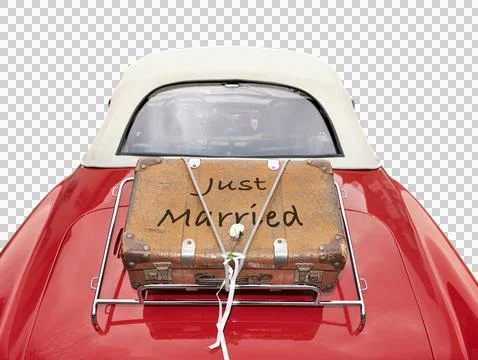Just married - clipping path Stock Photos