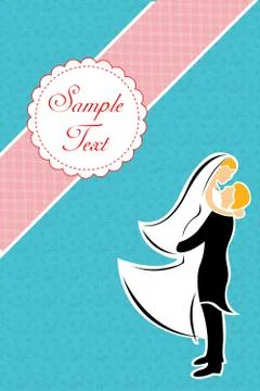 Just married couple Illustrazione stock