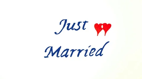 Just married Stock Footage 85029408