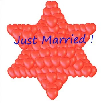 Just married! Stock Illustration