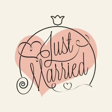 Just Married Stock Illustration