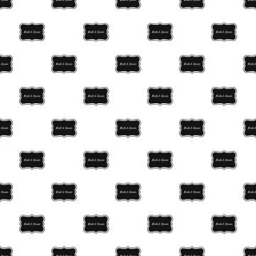 Just married label pattern seamless vector Illustrazione stock