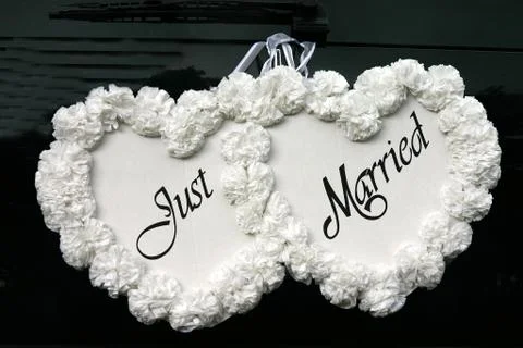 Just married Stock Photos