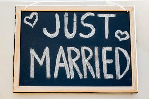Just married Stock Photos