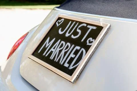 Just married Stock Photos
