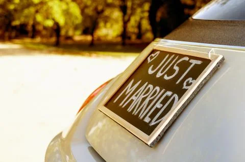 Just married Stock Photos