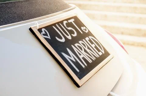 Just married Stock Photos