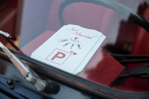 Just married Stock Photos