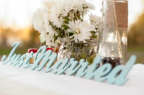 Just married Stock Photos