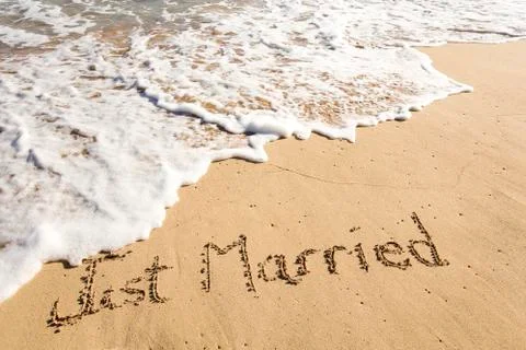 Just married Fotos Stock
