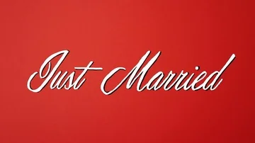 Just Married red based Stock Footage 85534113