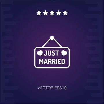 Just married vector icon Stock Illustration