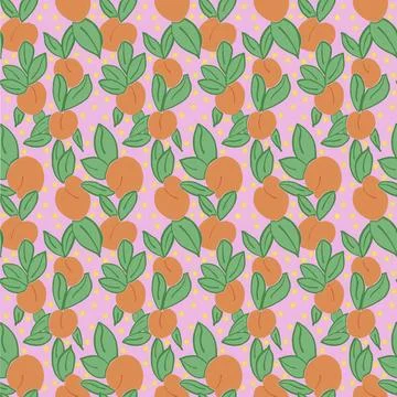 Just Peachy Repeat Pattern 스톡 일러스트