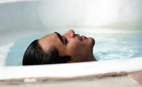 Just relaxing in the pool Stock Photos