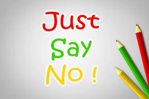Just say no concept Stock Illustration